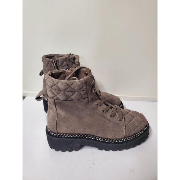 Vince Camuto Women's Maissa Quilted Suede Lace-Up Boots Size 8M - Picture 5 of 10